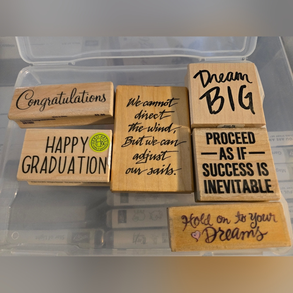 Inspirational and Graduation Wooden Stamps